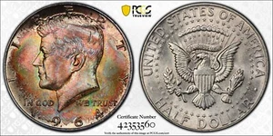 Medio dólar Kennedy 1964 D graduación profesional MS66 con color Trueview Monster - Imagen 1 de 1