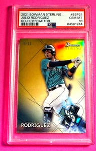 Bowman Sterling 2021 #BSP21 JULIO RODRÍGUEZ REFRACTOR DE ORO/50 - Imagen 1 de 3