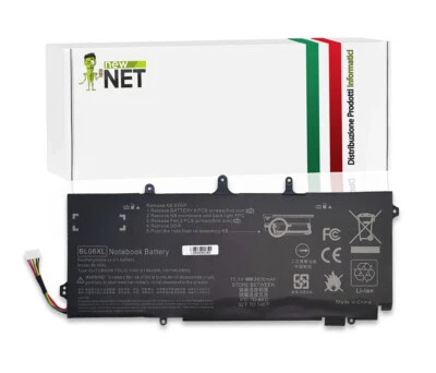 NEW NET Batteria BL06XL compatibile con HP EliteBook Folio 1040 G1 G2 [11,1V 3600mAh]