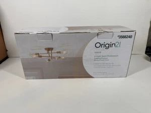 Origin 21 Shaye Six Light semi flush mount ceiling fixture - brushed gold - Picture 1 of 2