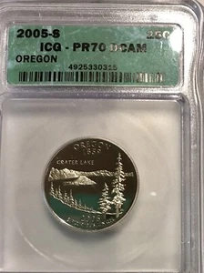 2005 S 25C Oregon State Quarter PR70DCAM ICG - Picture 1 of 2