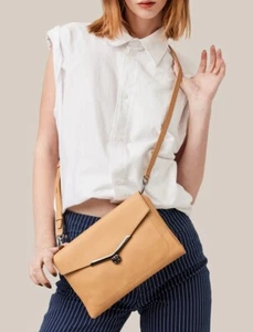 BOTKIER VALENTINA FLAT CROSSBODY BAG IN THE COLOR PINK PEARL NWT $198 Retail - Picture 1 of 10