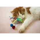Żywa siatkowa piłka piórowa zabawka dla kota, kolor może się różnić wielokolorowy zestaw 4 szt.