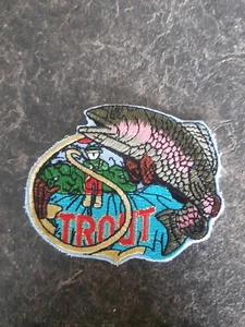 Trout Fishing Flag Collectible Patch Badge Crest - Bild 1 von 2