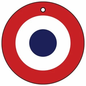 FRENCH AIR FORCE ROUNDEL Auto Lufterfrischer / Duftaufhanger - Bild 1 von 2