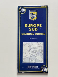 Vintage Carte Michelin Paper Map.no 988, Europa Sud, Grandes Routes, 1960's - Picture 1 of 2