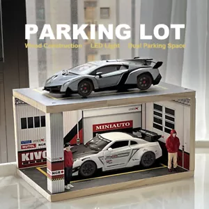 1:18/24 Diorama Car Garage Model City Street Car Parking Lot Scene Display Model - Picture 1 of 16