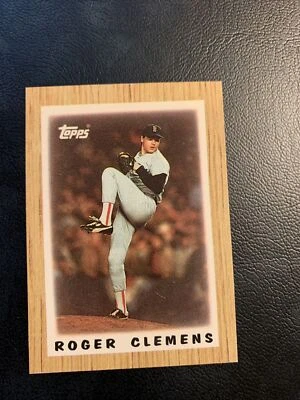 #￼￼￼42 Mini Boston Red Sox 1997￼ Topps Roger Clemens Card Cb27 - Image 1 of 2