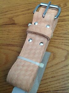 BUCKET BOSS LEATHER TOOL BELT CLASSIC NATURAL BEIGE 38"x1.75" TOOL BAG TOOLKIT
