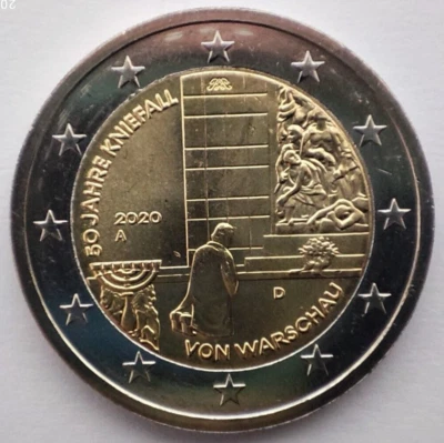Germany 2 euro coin 2020 "Warsaw Genuflection" UNC - Image 1 of 4