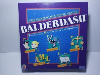 Balderdash The Classic Bluffing Board Game Mattel B9176, 2003  - Image 1 of 4