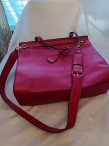 Bolso de Hombro Guess Frambuesa Rosa Caliente Para Mujer Cartera Forro Estampado Leopardo - Imagen 1 de 8