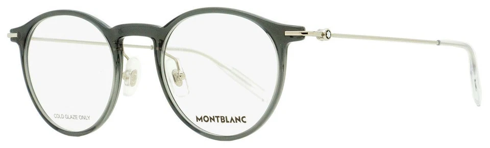 Gafas Mont Blanc MB0099O 001 plateadas redondas para hombre 48 mm Foto 1 de 3