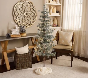 4' Beleuchteter verschneite Kiefer Weihnachtsbaum mit Fernbedienung Valerie Parr Hill - Bild 1 von 2