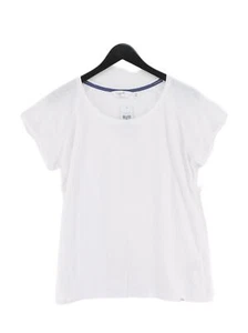 Lazy Jacks Women's T-Shirt UK 16 White 100% Cotton Short Sleeve Round Neck Basic - Picture 1 of 5