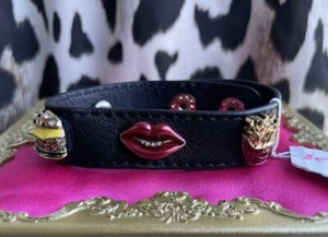 Pulsera Betsey Johnson Snack Attack Comida Rápida Labios Hamburguesa Papas Fritas Correa a Presión RARA - Imagen 1 de 7