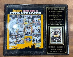 Steelers Super Bowl XL Champions & Hines Ward MVP Plakette - Wall Of Fame 15x12 - Bild 1 von 6