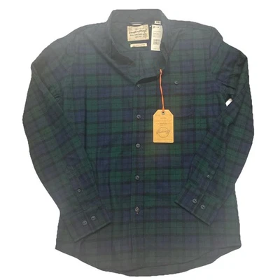 NWT Weatherproof Vintage Men's M Deep Sea Holiday Tartan Flannel Shirt - Image 1 of 4