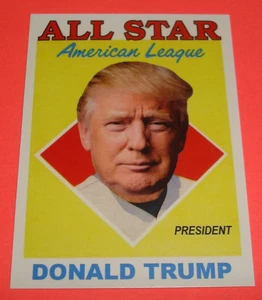 2024 Custom DONALD TRUMP USA President Art Novelty Card MAGA 1988 All Star Style - Picture 1 of 2
