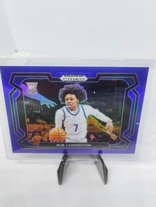 2024 Prizm Draft Picks BUB CARRINGTON RC /199 Blue Variation 🔥 Wizards Rookie - Picture 1 of 2