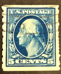 Sello Estados Unidos, US Scott # 396 usado, cancelación ligera / ¡Bonitos márgenes! - Imagen 1 de 2