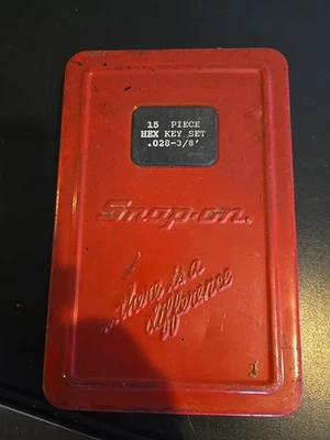 Snap On 15 Piece Hex Key Set , 8 Out 15 Pieces. - Image 1 of 4