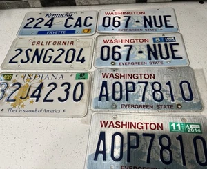 Vintage License Plates- California, Kentucky, Indiana, Washington - Picture 1 of 11