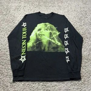 Camisa Playboi Carti Para Hombre Mediana Neón Tour Pentagrama Rap Camiseta RARA Manga Larga - Imagen 1 de 6