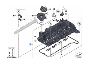 New Genuine N47 2.0 Diesel Rocker Cover for 1,2,3,4,5 X1,X3,X5 11128589941 - Picture 1 of 4