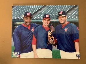 Cleveland Indians 8x10 Photo O Vizquel Robbie Alomar Autographed By Kenny Lofton - Picture 1 of 4
