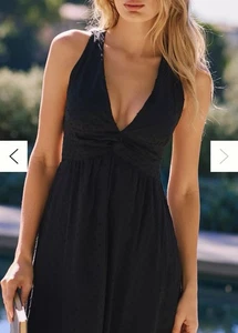 NEU Anthropologie Piexoto Vada Midikleid schwarz Größe Large - Bild 1 von 8