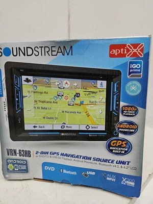 RECEPTOR BLUETOOTH NAVEGACIÓN DVD DOBLE DIN SOUNDSTREAM VRN-63HB PANTALLA 6.2" Foto 1 de 4