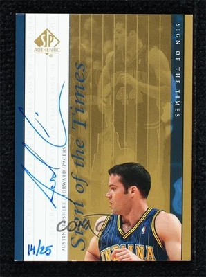 1999-00 SP Authentic Sign of the Times Gold 14/25 Austin Croshere #CR Auto - Image 1 of 3