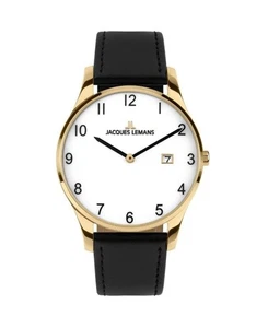 JACQUES LEMANS Women Analog Quartz Casual Watch Classic Dress White Dial Waterpr - Picture 1 of 8