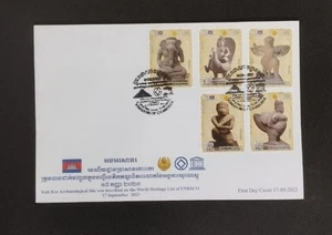 2023 Koh Ker World Heritage Site Statue FDC Set - Picture 1 of 1