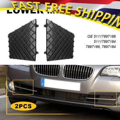Cubierta de rejilla inferior delantera de malla 2 piezas para BMW 528i 525i 530i 535i 545i 550i Foto 1 de 4
