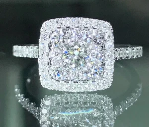 Anillo de diamantes 1,05 quilates G VS2 corte brillante conjunto en oro blanco - Imagen 1 de 12