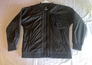 G-Star Raw Cargo Tech Jacket Sz L Bomber Puffer Padded Polyester Full Zip Black - Picture 1 of 17