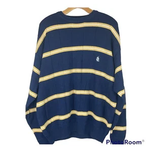 Nautica Pullover mittelblau gelb Segelpullover Baumwolle Strick Herren Gr. M " - Bild 1 von 12