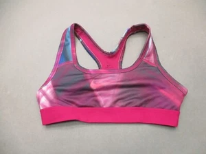 NIKE DRI-FIT Size S Girls Unlined Wireless Pull On Racer Back Sports Bra 4C - Picture 1 of 5