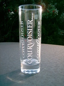 COURVOISIER 6 " TALL GLASS NICE! WHITE LOGO GREAT FUN - Picture 1 of 6