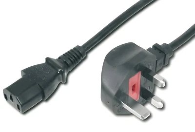 UK Mains Lead  Moulded 3 pin  Kettle Computer Cable IEC C13 50cm - Image 1 of 4