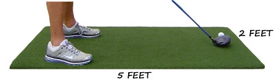 Alfombrilla de golf para patio trasero 24" x 60" profesional práctica residencial alfombrilla de golf de calle 5 mm espuma Foto 1 de 3