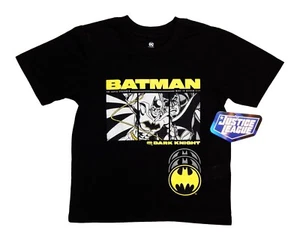 BATMAN DARK KNIGHT Active Tee DC COMICS T-Shirt Black Boys Size 5 or 6 NWT  $16 - Picture 1 of 1