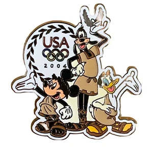 Disney Pin Rare Vintage 2004 USA Olympics Collector Goofy Mickey Donald - Picture 1 of 5