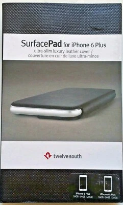 Twelve South SurfacePad Leather Folio Cover w' Stand iPhone 6 Plus 6s Plus Black - Image 1 of 4