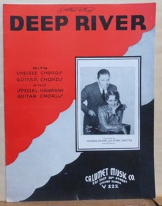 Deep River - Partituras de 1935 - Foto de portada de George Olsen y Ethel Shutta - Imagen 1 de 1