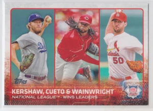 2015 Topps #85: Kershaw/Cueto/Wainwright LEAGUE LEADERS - Picture 1 of 1