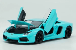 Welly 1:24 Lamborghini Aventador LP700-4 Diecast Model Racing Car Toy Blue NIB - Picture 1 of 6