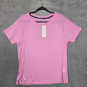 Smartwool Active Ultralite Short Sleeve Shirt womens Large Pink NWT - Picture 1 of 12